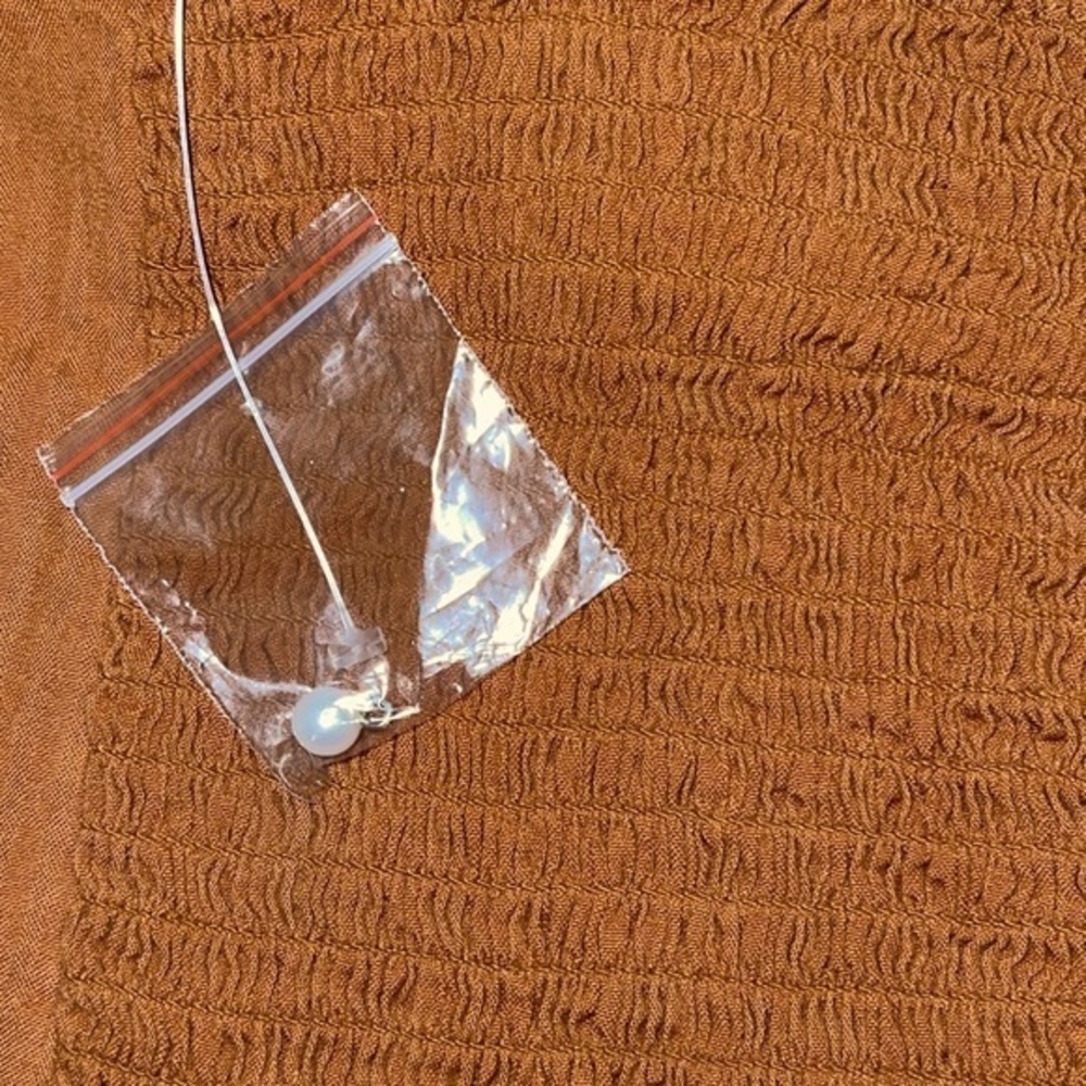 Free People Cottagecore Cami Terracotta NEW SOLD OUT Pearl Button Up XS Lace - Picture 7 of 10